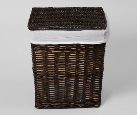 Корзина для белья WasserKRAFT Isar WB-130-M темно-коричневая, средняя 