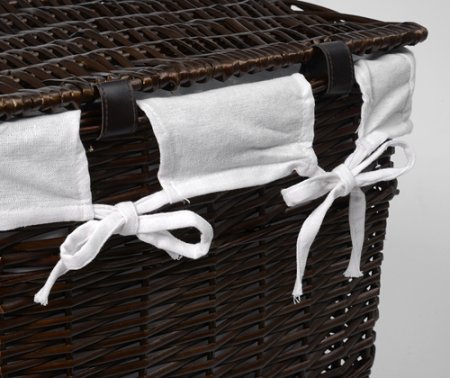 Корзина для белья WasserKRAFT Isar WB-130-M темно-коричневая, средняя 