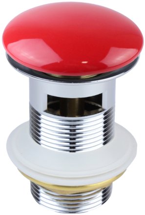Донный клапан Bronze de Luxe 1001/1R click-clack Красный 