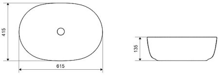 Раковина-чаша Excellent Jima 61 CEAC.2001.615.WH Белая 