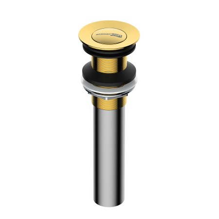 Донный клапан для раковины WasserKRAFT Push-up A253 золото глянцевое 