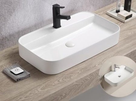 Раковина CeramaLux 70 78575 Белая глянцевая 