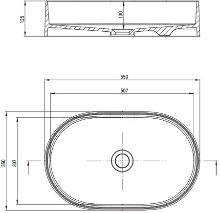 Раковина-чаша Deante Silia 55 CQS_TU6S Антрацит металлик 