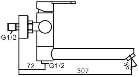 Смеситель для ванны Frap H801 F32801 универсальный Сатин 