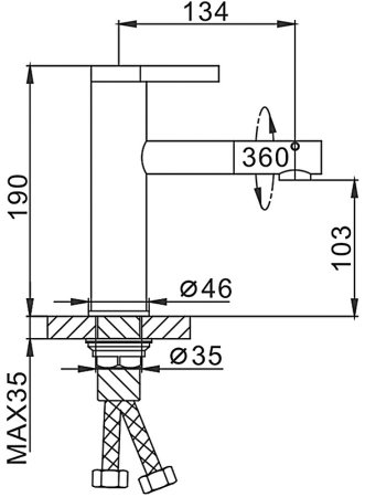 Смеситель для раковины Frap H52 F1052-14 Белый Хром 