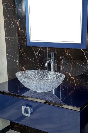 Столешница под раковину Boheme Armadi Art Lucido 101 853-100-BL Насыщенный синий 