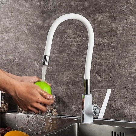 Смеситель для кухни Frap H58 F4458 Белый Хром 