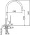 Смеситель для кухни Frap H58 F4458 Белый Хром 