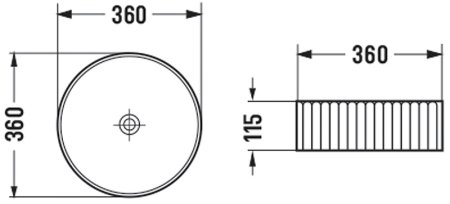 Раковина-чаша Vincea 36 VBS-501 Белая 