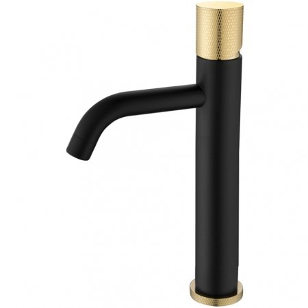 Смеситель для раковины Boheme Stick 122-BG.2 Черный Золото 