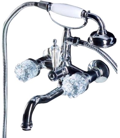 Смеситель для ванны Boheme Crystal 273-CRST Хром 