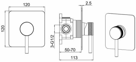 Смеситель для душа Allen Brau Priority 5.31012-00 Хром 