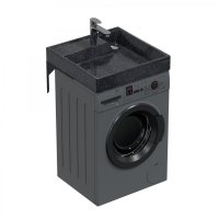 Раковина над стиральной машиной СаНта Юпитер 60х60 черная