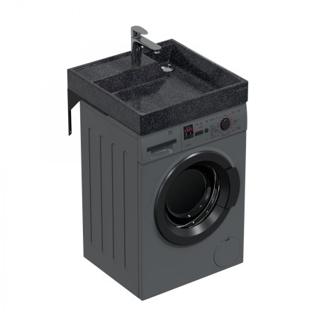 Раковина над стиральной машиной СаНта Юпитер 60х60 черная 