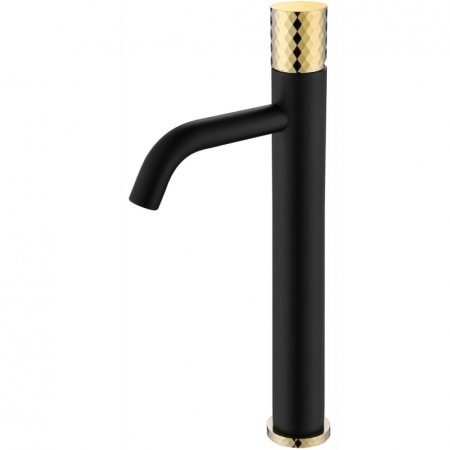Смеситель для раковины Boheme Stick 122-BG Черный Золото 