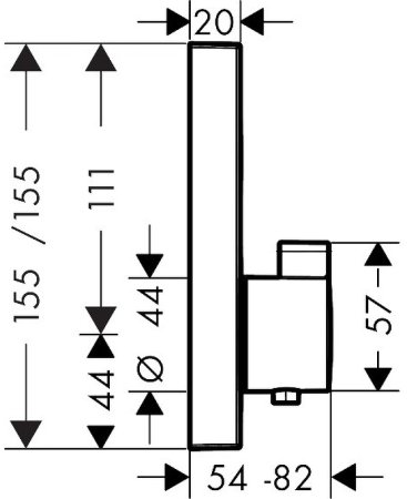 Смеситель для душа Hansgrohe ShowerSelect 15762000 с термостатом Хром 