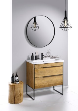 Тумба под раковину Aqwella Fargo 100 FRG0110DB Дуб балтийский 