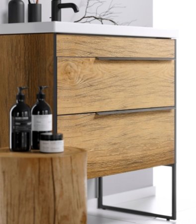 Тумба под раковину Aqwella Fargo 100 FRG0110DB Дуб балтийский 