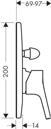 Смеситель для душа Hansgrohe Talis S 72407000 Хром 