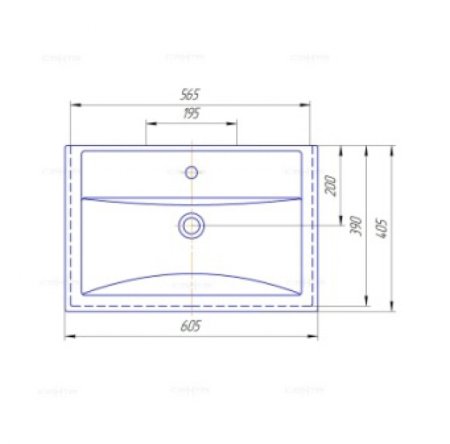 Тумба с умывальником Санта Калипсо 60 подвесная 