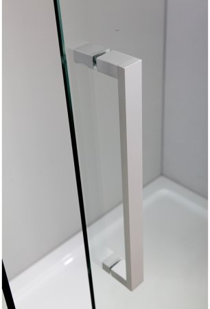 Душевой уголок Black&White Stellar Wind S202 90х90 2029090 профиль Серебристый хром стекло прозрачное 