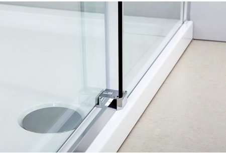 Душевой уголок Black&White Stellar Wind S202 90х90 2029090 профиль Серебристый хром стекло прозрачное 