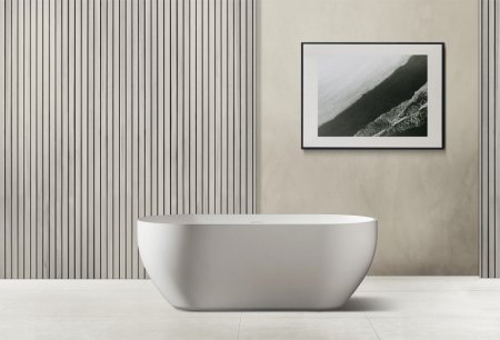 Ванна из искусственного камня ABBER Stein AS9613-1.7 белая матовая 