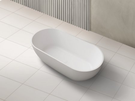 Ванна из искусственного камня ABBER Stein AS9613-1.7 белая матовая 