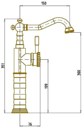 Смеситель для раковины Bronze de Luxe Windsor 21888K Бронза 