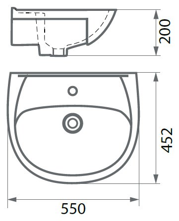 Тумба с раковиной Onika Гамма 55.10 