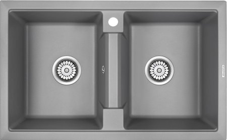 Мойка кухонная Paulmark PM238150-GRM серый металлик 