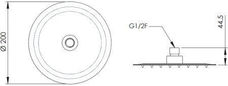 Верхний душ Remer 357UFM20X Хром 