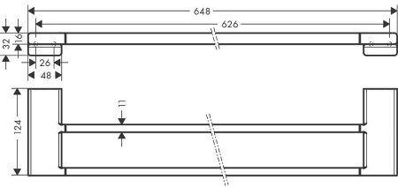 Полотенцедержатель Hansgrohe AddStoris 41743000 двойной Хром 