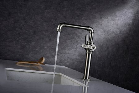 Смеситель Paulmark Loft Lo226006-NI для кухонной мойки, никель 