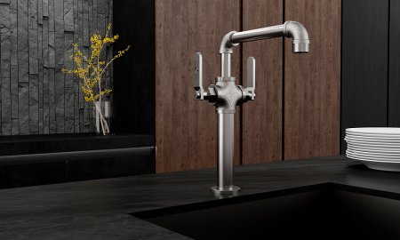 Смеситель Paulmark Loft Lo226006-NI для кухонной мойки, никель 