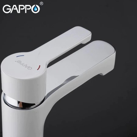 Смеситель для раковины Gappo G02-8 G1002-8 Белый Хром 