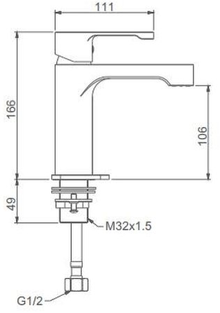 Смеситель для раковины Gappo G02-8 G1002-8 Белый Хром 