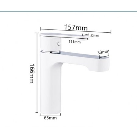 Смеситель для раковины Gappo G02-8 G1002-8 Белый Хром 