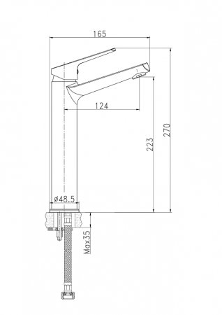 Смеситель для раковины Cersanit Flavis 63038 Хром 