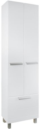 Шкаф пенал Aquaton Альтаир 50 1A041803AR010 с бельевой корзиной Белый глянец 