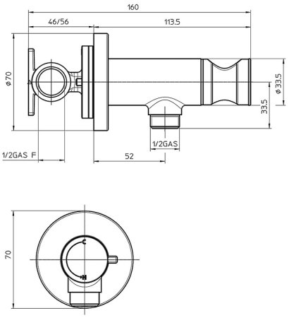 Гигиенический душ со смесителем Bossini Paloma Brass E37007.070 Никель матовый 
