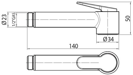Гигиенический душ со смесителем Bossini Paloma Brass E37007.070 Никель матовый 