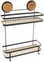 Полка металличеcкая FIXSEN MAGIC  FX-950B-2, черный/коричневый