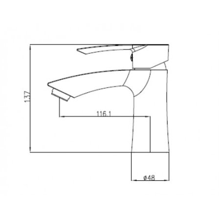 Смеситель для раковины Kaiser Aurora 67011 Хром 