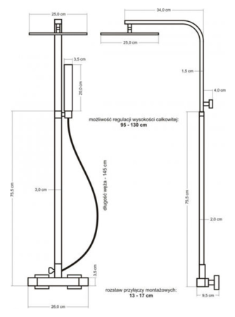 Душевая система настенная REA Fizz REA-P0652 хром 