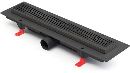 Душевой лоток Paini Harmony 450 CH450HC с решеткой Черный матовый 
