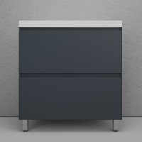 Тумба напольная Style Line "Манхэттен 80" ЭМАЛЬ под ASTI 80 2 ящика PLUS графит