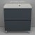 Тумба напольная Style Line "Манхэттен 80" ЭМАЛЬ под ASTI 80 2 ящика PLUS графит 