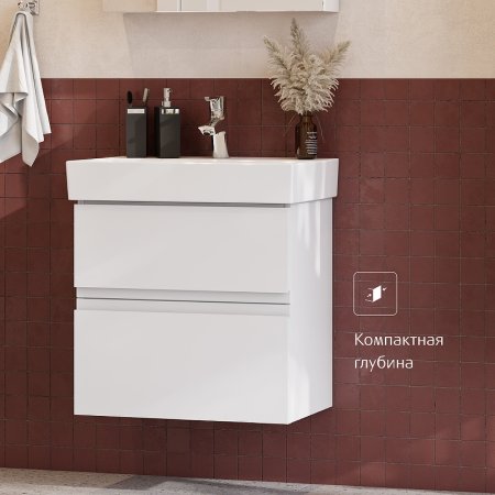 Тумба под раковину Roca Oleta 50 A857638501 подвесная Белая матовая 