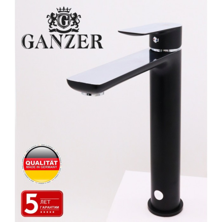Смеситель для накладной раковины Ganzer GZ21012C чёрный 